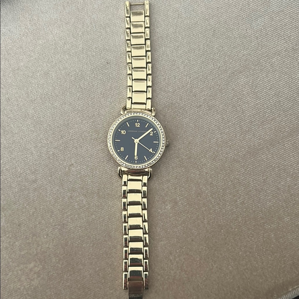 Gold Watch with Black Dial
